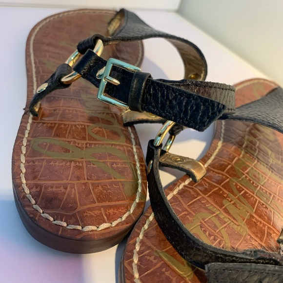 Sam Edelman Greta leather black thong sandal (5) - Picture 8 of 10